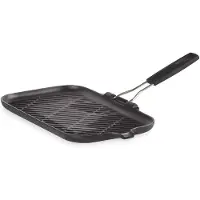 Le Creuset Grillpan rechthoekig siliconen handvat Mat Zwart 36cm