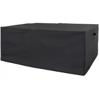 Ebuy24 Liva beschermhoes voor tuinmeubelen luxe 1 tafel, 4 stoelen waterafstotend zwart.
