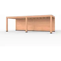 Westwood Douglas overkapping, 750 x 300, met achterwand, Modern Plus