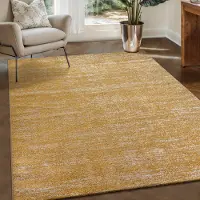 Muratap Relax oslo laagpolig effen vloerkleed modern tapijt geel goud- 160x230 cm