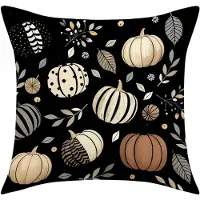 ECarla Sierkussenhoes 45x45cm Boho Pompoen Herfst Print