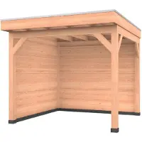 Westwood Douglas overkapping, 300 x 300, met achterwand en zijwand, Comfort Premium