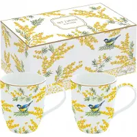 Easy life Mimosa Porseleinen Mokkenset - 2 stuks, 350 ml