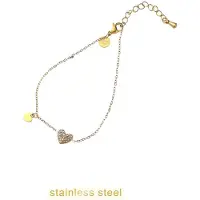 Go Dutch Label Armband (Sieraad) Little Sparkly Heart Goudkleurig