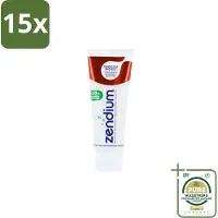 Zendium 15 x – Tandpasta – Tandvlees Protect – 75 ml - Grootverpakking - Tandvlees Bescherming - Gevoelig Tandvlees - Natuurlijke Tandpasta - Fluoride - Mondgezondheid
