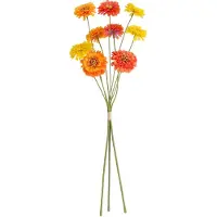 Maxifleur Kunstplanten Zinnia Kunstbloemen bundel 60cm Oranje mix