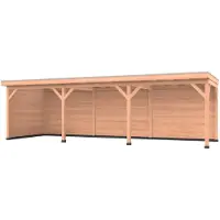 Westwood Douglas overkapping, 900 x 300, met achterwand en zijwand, Comfort Plus