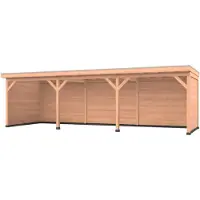 Westwood Douglas overkapping, 750 x 350, met achterwand en twee zijwanden, Comfort Plus