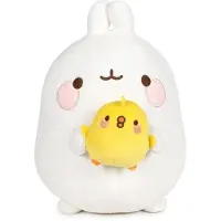 Molang - 23cm White Bunny With Chick Plush