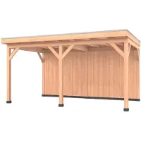 Westwood Douglas overkapping, 500 x 300, met achterwand, Comfort Plus