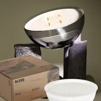 Alessi Rocc-Set-Medium-Amber-Geurkaars-mét-Container