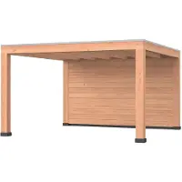 Westwood Douglas overkapping, 400 x 400, met achterwand, Modern Plus