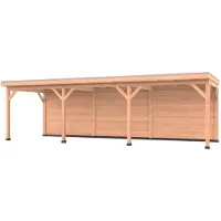 Westwood Douglas overkapping, 900 x 400, met achterwand, Comfort Plus