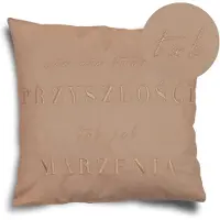 Helsinki Sierkussens 40x40 cm Beige met Positieve Tekst