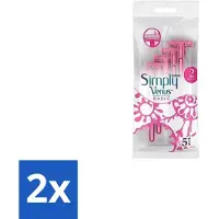 Gillette venus Gillette Simply Venus – Wegwerpscheermesjes – Basic – 5 mesjes - Voordeelverpakking - 2 stuks