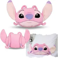 Sarcia.eu DISNEY Stitch en Angel Sierkussen, decoratief 3D, roze GEVORMD KUSSEN 31x41 cm OEKO-TEX
