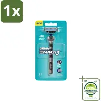 Gillette 1 x - Mach3 – Houder + 1 Mesje – 3-bladig - Scheermes - Scheerbeurt - Mesje - Huidbescherming - Scheercomfort