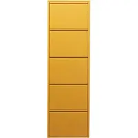 Kare design Schoenenkast Caruso geel 5 laden