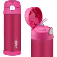 Thermos Kinder Drinkfles met Rietje - Roze, 470ml