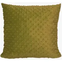 Minky Kussenhoes 40x40 cm - Zacht Pluche met Stippen - Olijfgroen