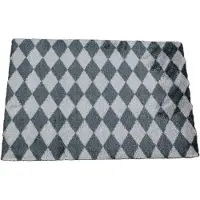 Zala living Vloermat 50x70 cm - Stijlvol & Wasbaar - Antraciet/Lichtgrijs
