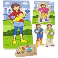 Viga Houten puzzel Kind Ontwikkelingsfasen Montessori Educatief Speelgoed