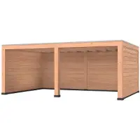 Westwood Douglas overkapping, 600 x 400, met achterwand en twee zijwanden, Modern Plus