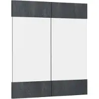 Vicco R-Line Keukenfront – 59.2 x 59 cm meubelfront voor de glazen hangkast Zwart beton