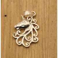 925 Sterling zilver hanger eenhoorn - zilveren hanger van dromige eenhoorn- leuke fantasie dieren hangertje van zilver - cadeau tip fantasie world hangers