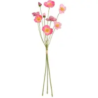 Maxifleur Kunstplanten Klaprozen Kunstbloemenbundel 60cm Roze mix