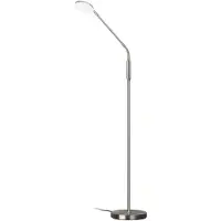 FISCHER&HONSEL GMBH Vloerlamp Sorento, dimbaar, alu / grijs / zink, Woon-/ Eetkamer, metaal, Modern, vloerlamp
