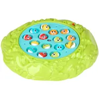 Eddy Toys Fishing Game B/O - Elektrisch Visspel - Draaiend Spelbord - Bevordert Fijne Motoriek - Inclusief Hengels - Ø22,5 cm - Meerkleurig - Geschikt Voor 1 Tot 4 Spelers