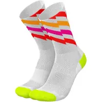 Incylence Waves Electric Socks White/Orange || Maat: 43-46