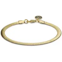Lucleon Essentials | 5 mm Goudkleurige Armband met Visgraatschakels