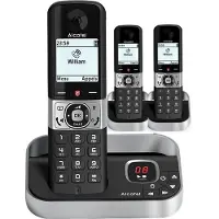 Alcatel F890 Voice Trio draadloze telefoon met antwoordapparaat en oproepblokkering Zwart en zilver