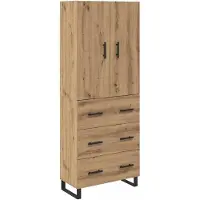 vidaXL - Highboard - 2 - pcs - Artisan - Eiken - 69,5 - x - 34 - x - 180 - cm