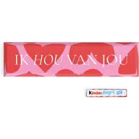 Ferrero XXL Kinder Chocoladereep met tekst "Ik hou van jou" - 630 gram - Chocolade cadeau