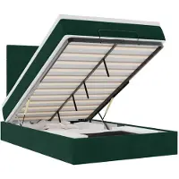 vidaXL Ottoman bed met matrassen en LED's 120x190cm fluweel