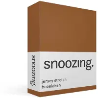 Snoozing jersey stretch hoeslaken - 120/130x200/220 cm - Tweepersoons - Terra