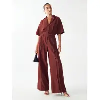 BWLDR Jumpsuit 'Ria' donkerrood