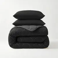 Sleeptime Lazy Dekbed Zonder Overtrek - Zwart/Antraciet 200 x 200 cm
