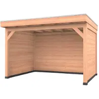 Westwood Douglas overkapping, 400 x 300, met achterwand en twee zijwanden, Comfort Premium