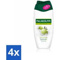Palmolive 4 x Douchecreme Naturals Olijf & Melk 250 ml - Douchecrème - Natuurlijke Verzorging - Olijf En Melk - Droge Huid - Gevoelige Huid