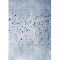 IXXI Moving On - Blue, Kubistika - 100 x 140 cm - Gratis ophangtool - Grote wanddecoratie en posters - Abstract, Minimalisme, Fotografie, Slaapkamer