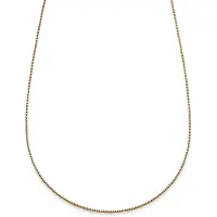 Lucleon Essentials | 1 mm Goudkleurige Ketting met Vierkante Venetiaanse Schakels