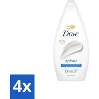 Dove 4 x Douchecrème Hydrate 450 ml - Douchegel Hydrateren - Zachte Huid - Huid Verzorgen - Droge Huid - Mild Reinigen