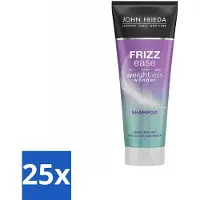 John Frieda 25 x – Shampoo – Frizz Ease Weightless Wonder – Lichtgewicht verzorging – 250 ml - Koffiezetapparaat