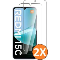 Ntech Screenprotector geschikt voor Xiaomi Redmi 15C 5G/4G Beschermglas - Screen protector gehard glas - 2 Stuks