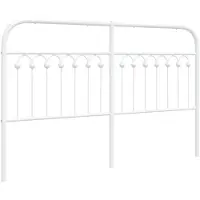 vidaXL Vervangend hoofdbord 150 cm metaal wit