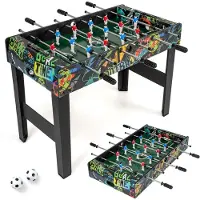 Costway 2-in-1 tafelvoetbaltafel met afneembaar tafelblad, kicktafel met 2 ballen, 14 spelers en scorebord, tafelvoetbal voor kinderen en volwassenen, tafelvoetbal voor thuis, kantoor en bar, 86 x 51